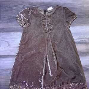 Mini Boden Velvet Dress in Purple